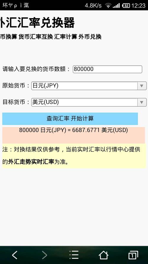 主题汇率换算计算器